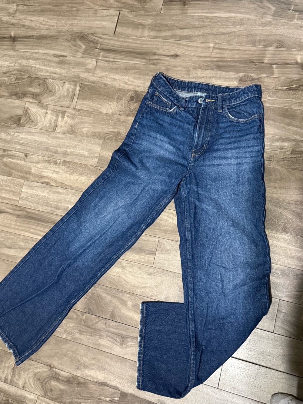 Classic Dark Blue Women's wide-Leg Jeans